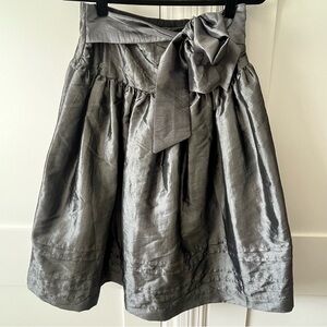 Boutique France Tulle Lined Tie Waist Bell Skirt Gray Sz 16